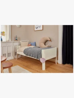 Børnesenge & Tilbehør|Flexa Juniorseng Afrundet Sengegavl, Cremehvid