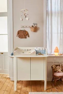 Pusleborde|Flexa Pusleenhed med Ekstra Topplade, Cremehvid