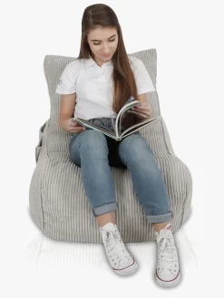 Børn Furini Børnemøbler-Flavio Sækkestol Velour, Lysegrå