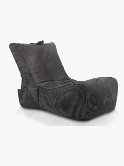 Børnemøbler|Furini Flavio Sækkestol Velour, Mørkegrå