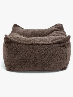 Børnemøbler|Furini Nila Puf Bouclé, Mørkebrun