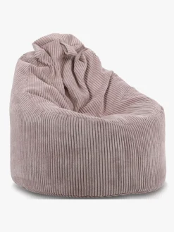 Børnemøbler|Furini Yoko Sækkestol Velour, Dusty Pink