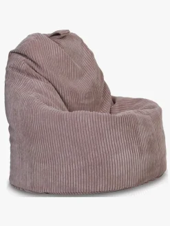 Børnemøbler|Furini Yoko Sækkestol Velour, Dusty Pink