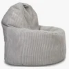 Børnemøbler|Furini Yoko Sækkestol Velour, Lysegrå