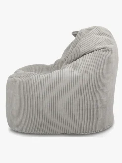 Børnemøbler|Furini Yoko Sækkestol Velour, Lysegrå