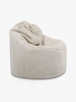 Børnemøbler|Furini Yoko Sækkestol Velour, Lys beige