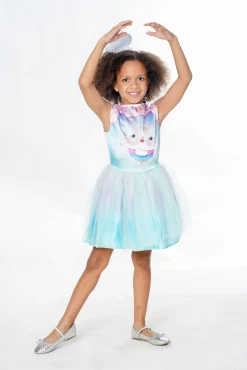 Kostumer & Udklædning|GabbysDollhouse Gabby's Dollhouse Deluxe Cakey Cat Kostume med Hårbånd