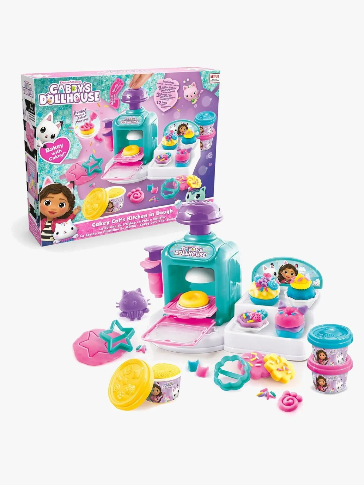 GabbysDollhouse Kreativt Legetøj-Gabby's Dollhouse Modellervoks Kagemaskine