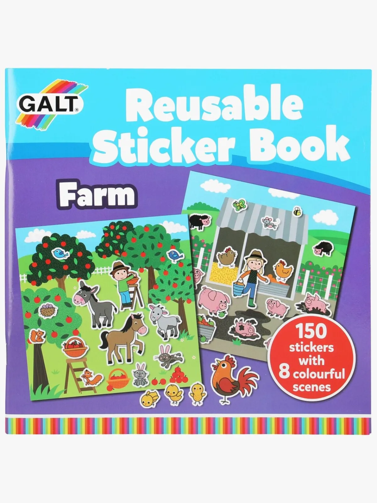 Kreativt Legetøj|Galt Klistermærkebog Genanvendelig Bondegård