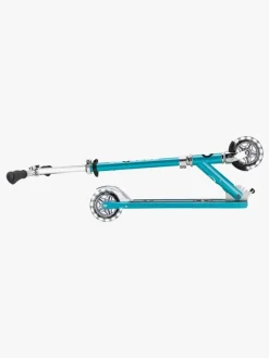 Globber Løbehjul-Flow Element Lights Chrome Finish Løbehjul, Aqua Blue