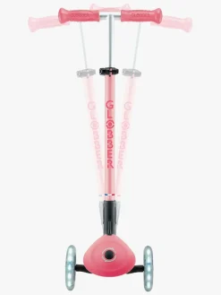 Globber Løbehjul-Primo Sammenklappelig Plus Lights V2 Trehjulet Løbehjul, Coral Pink