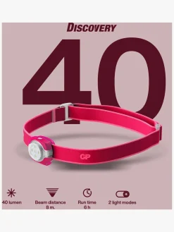 Friluftsliv|GPBatterier GP Discovery Everybody Pandelampe, Lyserød