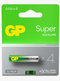 Elektronik & Media|GPBatterier GP Super Alkaline G-TECH AAA/LR03 Batterier 4-Pak