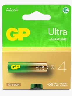 Elektronik & Media|GPBatterier GP Ultra Alkaline G-TECH AA/LR6 Batterier Svanemærket 4-Pak