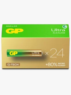 Elektronik & Media|GPBatterier GP Ultra Alkaline G-TECH AAA/LR03 Batterier Svanemærket 24-Pak