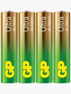 Elektronik & Media|GPBatterier GP Ultra Alkaline G-TECH AAA/LR03 Batterier Svanemærket 4-Pak