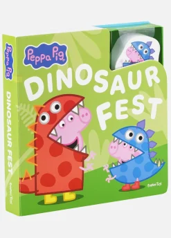 Bøger|PeppaPig Gurli Gris Bog med Træfigurer - Dinosaurfest