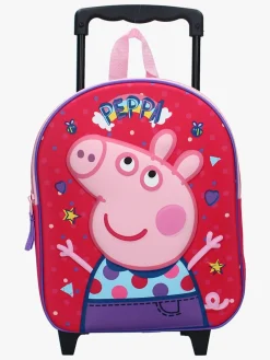 Tasker|PeppaPig Gurli Gris 3D Trolley Rygsæk Friends Around Town, Pink