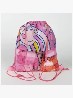 Uv & Strand|PeppaPig Gurli Gris Håndklæde Gymnastikpose & Kasket Sæt, Pink