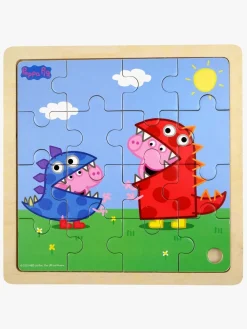 Spil & Puslespil|BarboToys Gurli Gris Træpuslespil Dinosaurer 16 Brikker