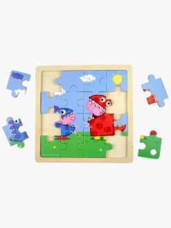 Spil & Puslespil|BarboToys Gurli Gris Træpuslespil Dinosaurer 16 Brikker