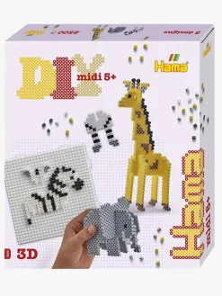 Kreativt Legetøj|Hama Midi Gaveæske 3D Safari 2500 Stk.