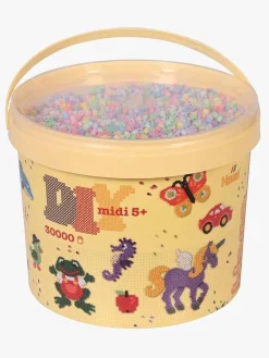 Kreativt Legetøj|Hama Midi Spand med Perler 30000 Stk. Mix 50 Flerfarvet