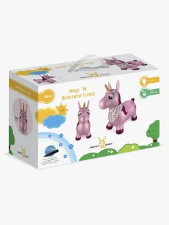 HappyBaby Udelegetøj-Happy Baby Hop 'N Bounce Luna Hoppedyr Enhjørning