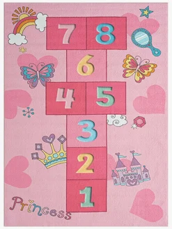 Gulvtæpper|HappyKids Happy Kids Gulvtæppe 120x160, Lyserødt