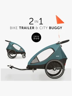 Aktivitetsvogne|Hauck Dryk Duo Cykelanhænger, Ocean Green Grøn