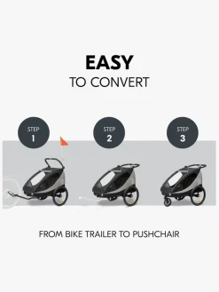 Aktivitetsvogne|Hauck Dryk Duo Plus Cykelanhænger, Black Sort