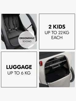 Aktivitetsvogne|Hauck Dryk Duo Plus Cykelanhænger, Black Sort