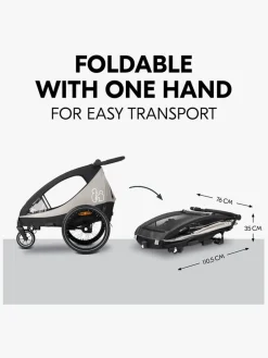 Aktivitetsvogne|Hauck Dryk Duo Plus Cykelanhænger, Black Sort