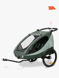 Aktivitetsvogne|Hauck Dryk Duo Plus Cykelanhænger, Dark Green Grøn