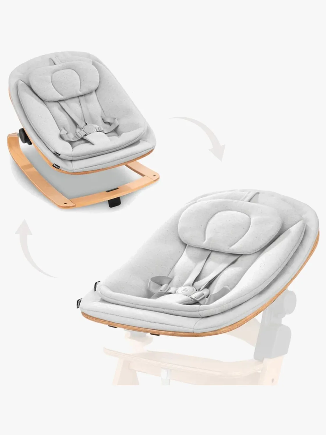 Højstole & Tilbehør|Hauck Eco 3-i-1 Skråstol til Højstol, Light Grey