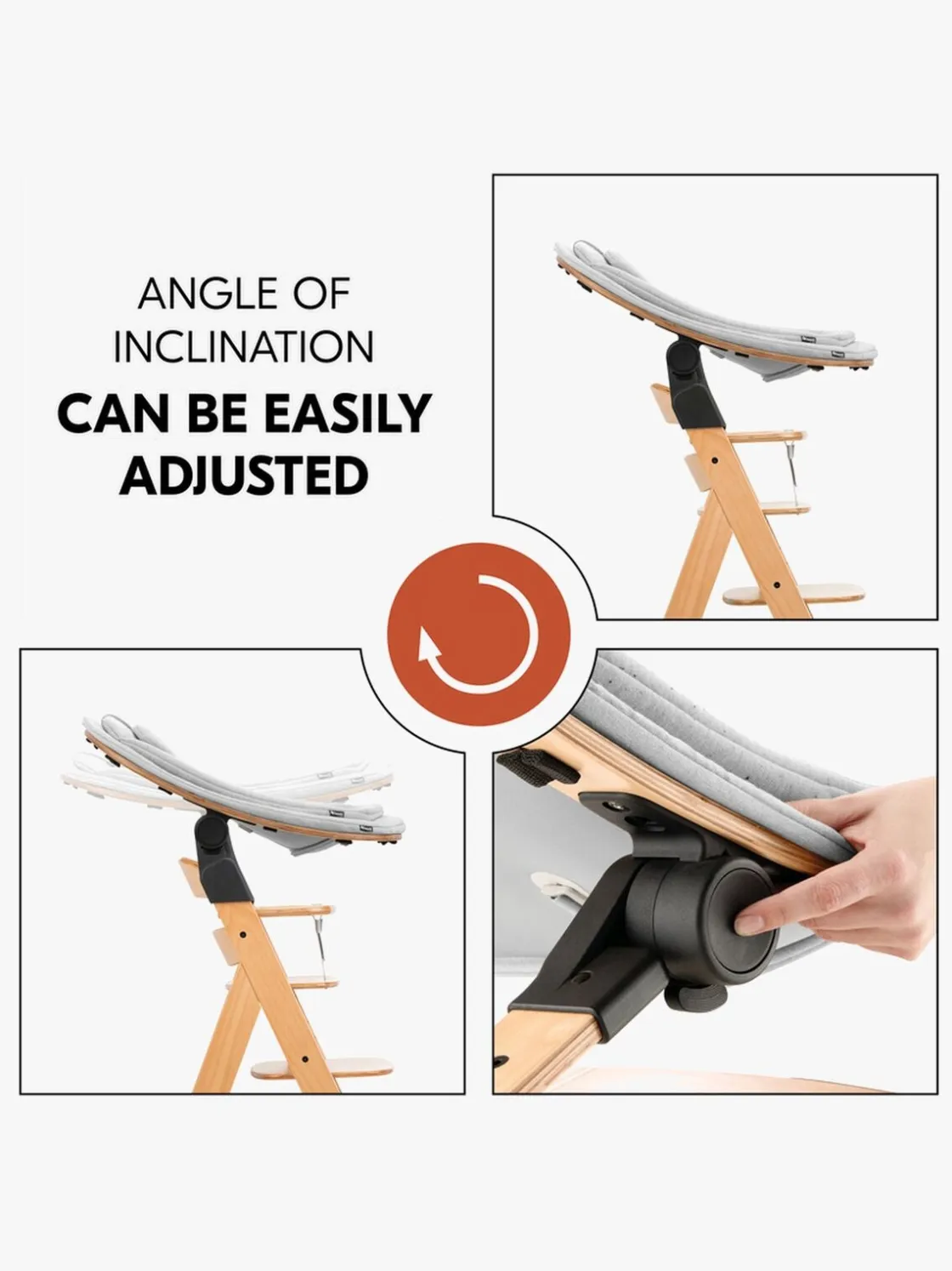 Højstole & Tilbehør|Hauck Eco 3-i-1 Skråstol til Højstol, Light Grey