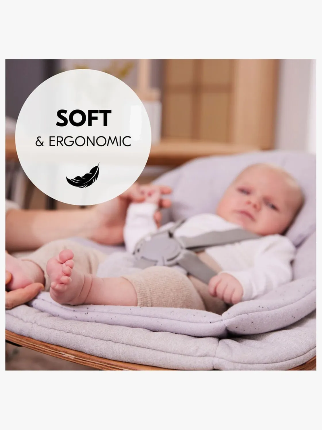 Højstole & Tilbehør|Hauck Eco 3-i-1 Skråstol til Højstol, Light Grey