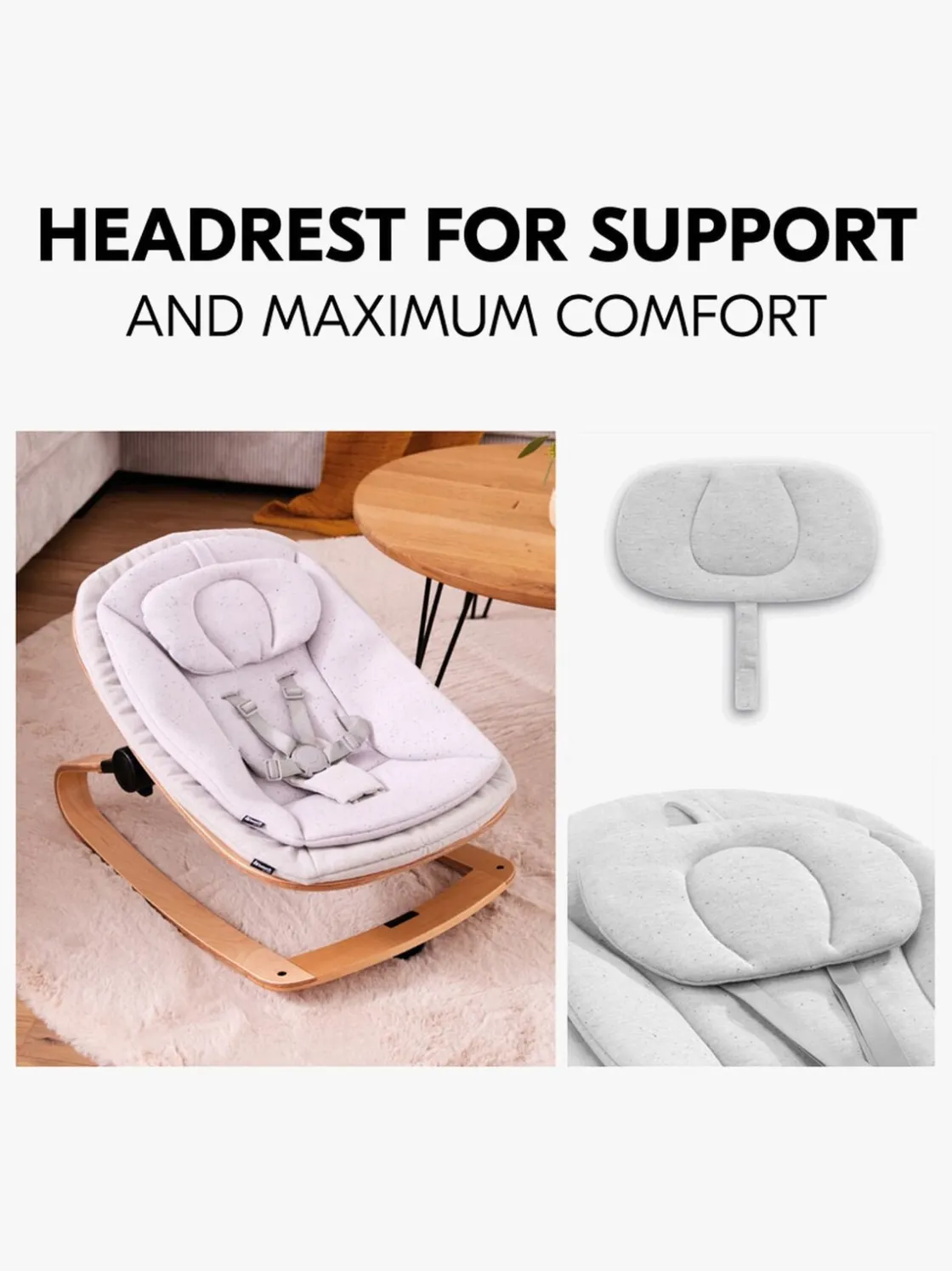 Højstole & Tilbehør|Hauck Eco 3-i-1 Skråstol til Højstol, Light Grey