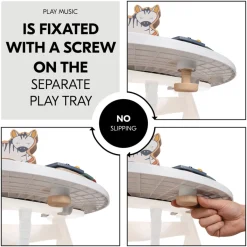 Højstole & Tilbehør|Hauck Play Music Aktivitetslegetøj til Legebakke, Zebra