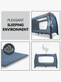 Børnesenge & Tilbehør|Hauck Play N Relax Center Weekendseng, Dark Blue Blå