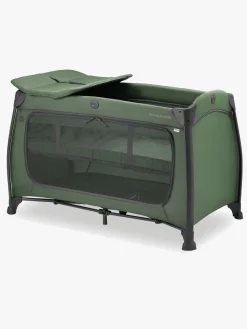 Børnesenge & Tilbehør|Hauck Play N Relax Center Weekendseng, Dark Green Grøn