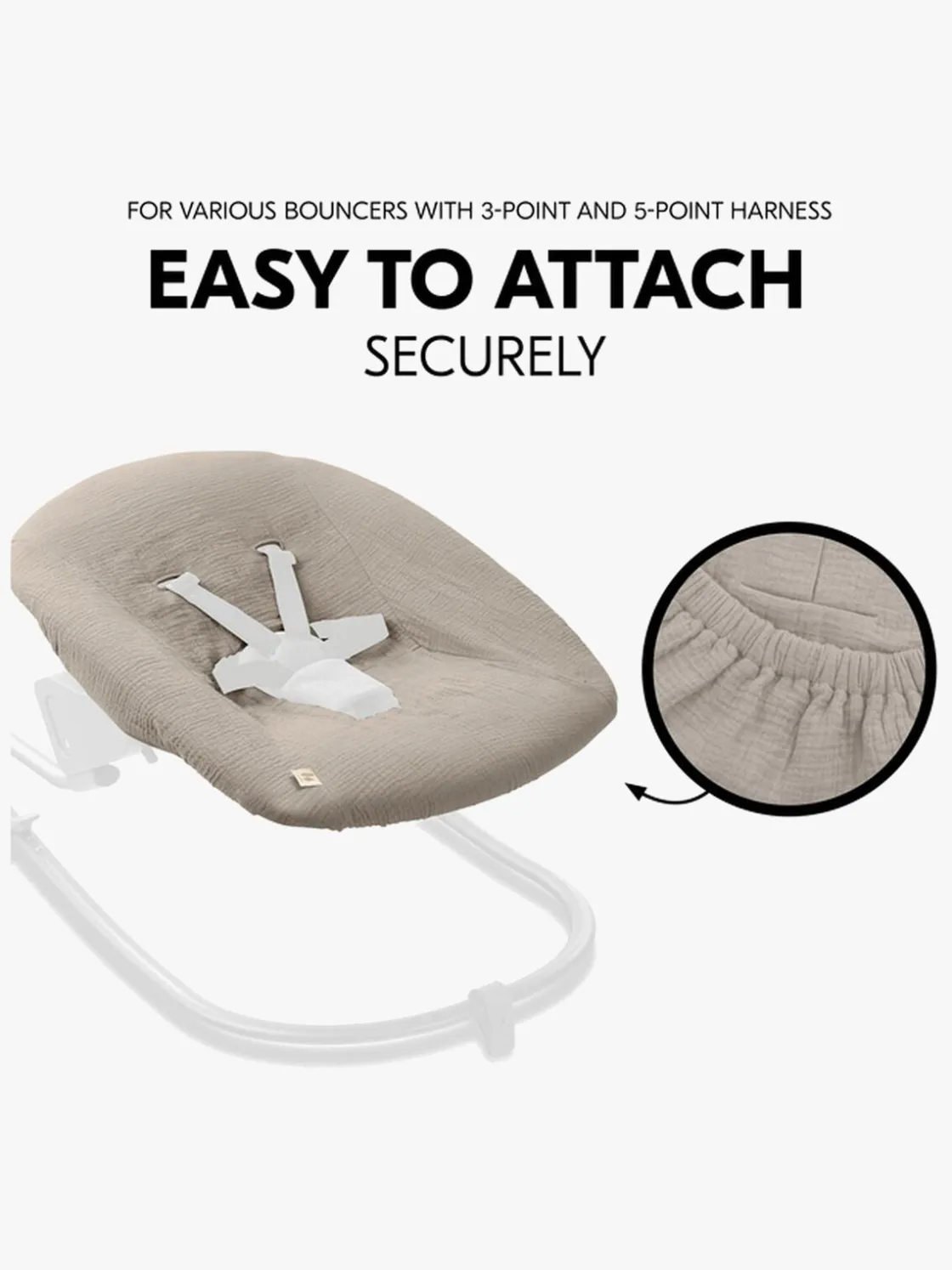 Skråstole & Babygynger|Hauck Skråstol Betræk Baby, Beige