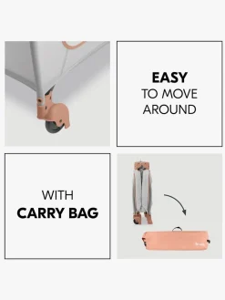 Børnesenge & Tilbehør|Hauck Sleep N Play Go Plus Weekendseng, Dusty Cork Grå/Orange