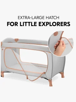 Børnesenge & Tilbehør|Hauck Sleep N Play Go Plus Weekendseng, Dusty Cork Grå/Orange