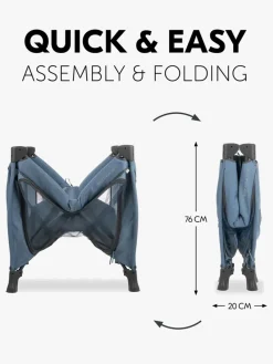 Børnesenge & Tilbehør|Hauck Sleep N Play SQ Set Weekendseng, Dark Blue Blå