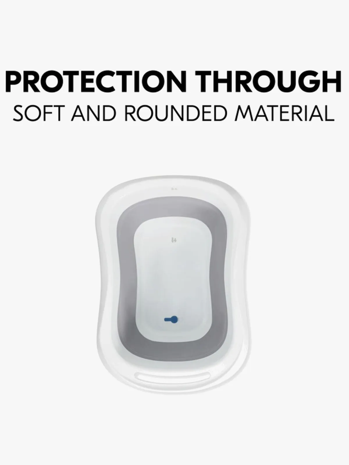 Badeværelset|Hauck Wash N Fold Badekar L, White/Stone Grå/Hvid