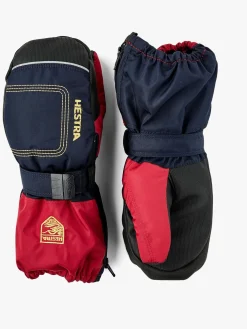 Børn Hestra Tilbehør-Baby Zip Long Vanter, Dark navy/Red