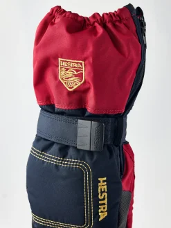 Børn Hestra Tilbehør-Baby Zip Long Vanter, Dark navy/Red