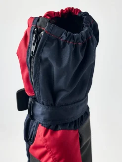 Børn Hestra Tilbehør-Baby Zip Long Vanter, Dark navy/Red