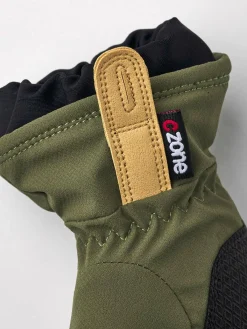 Børn Hestra Tilbehør|Vintertøj-Czone Pluto JR Handsker, Olive